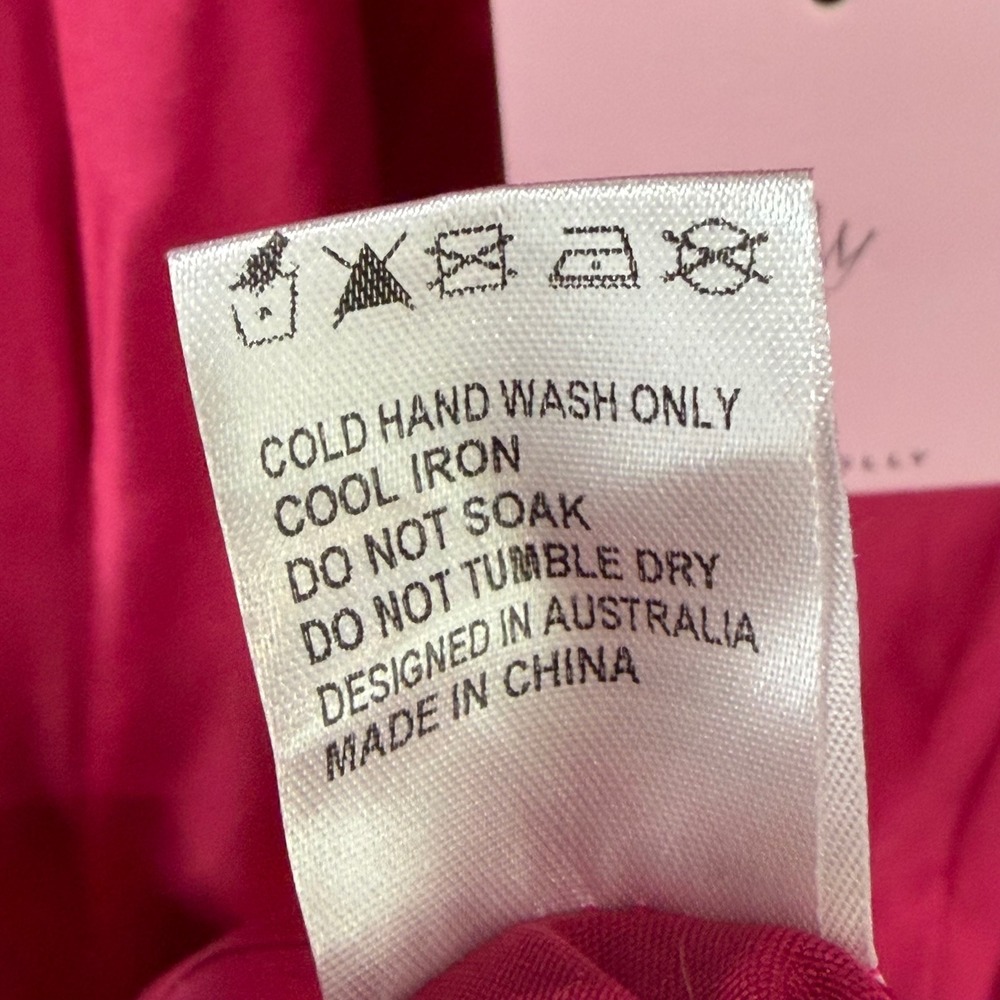 Hello Molly Shine Of Pearls Satin Maxi Dress Womens L Pink Off Shoulder Formal - Picture 15 of 16